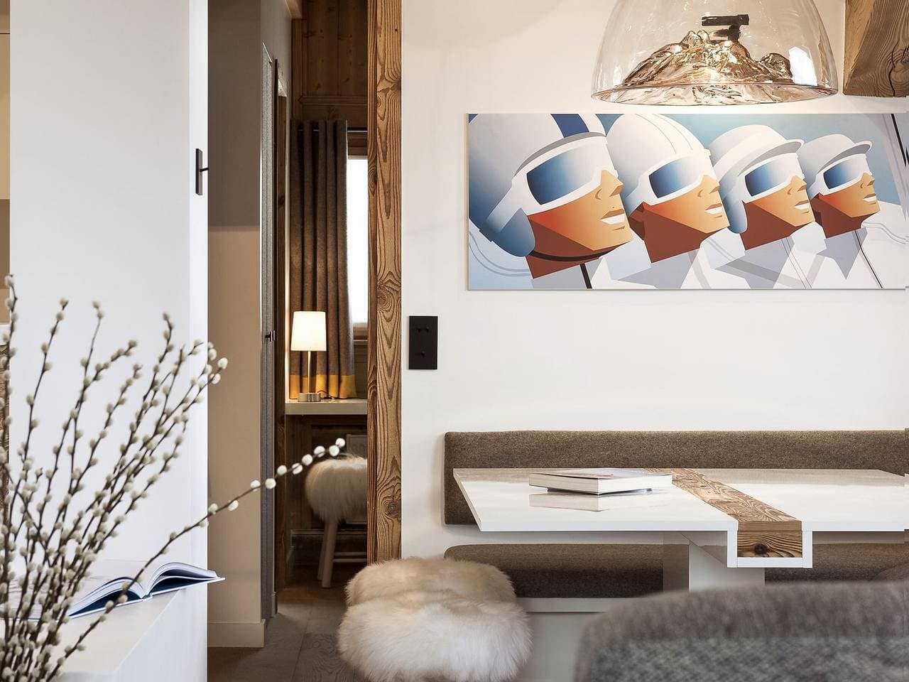 Foto 6 von 19: Wunderschöne moderne Wohnung in Courchevel 1850, 3 Schlafzimmer, Sauna, Parkplatz