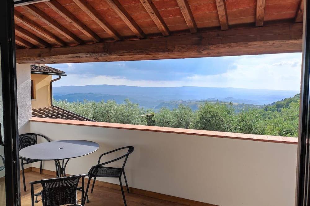 Comfortable studio apartment, terrace panoramic view of Chianti hills. 1