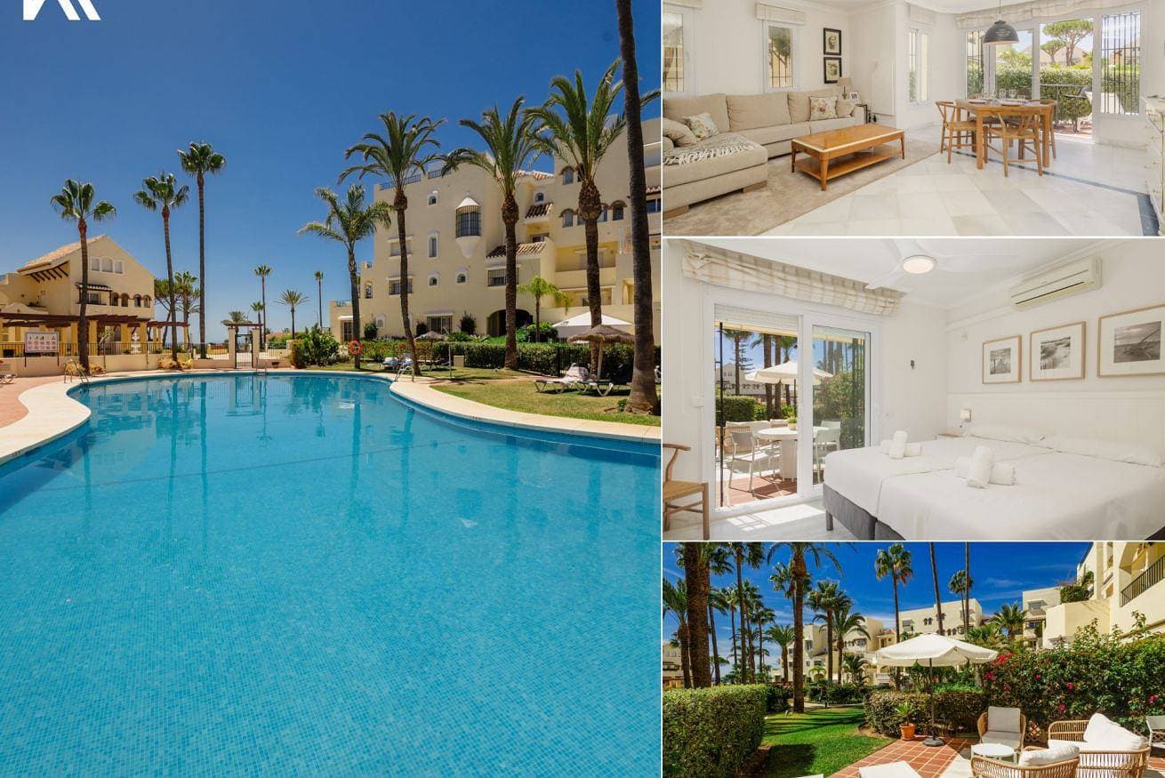 Gemütliche Wohnung mit Terrasse und Zugang zum Strand, in Elviria, Marbella Ost 1