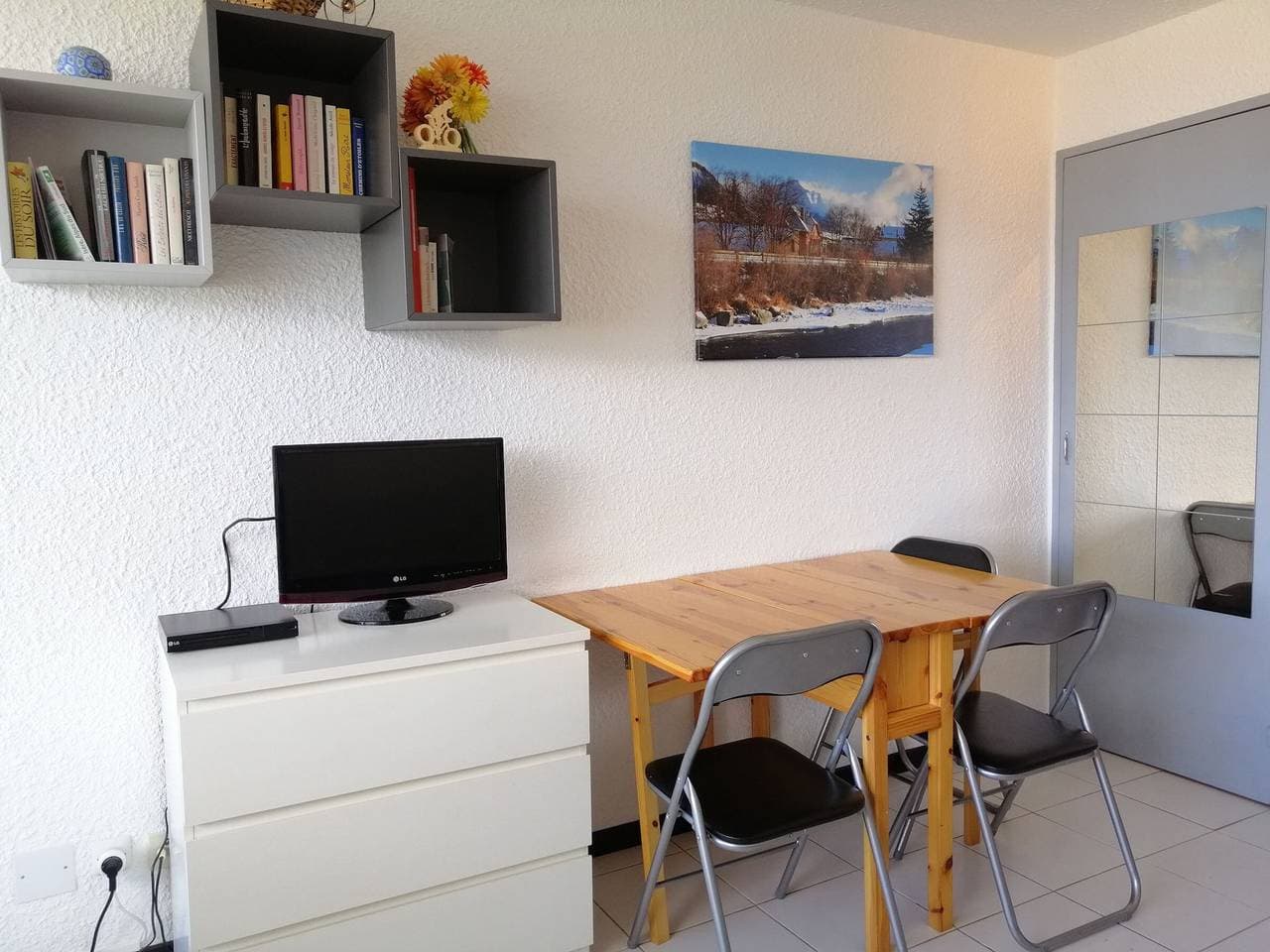 Foto 9 von 12: Studio für 4 Pers. in Pra-Loup, nahe Pisten, Talblick
