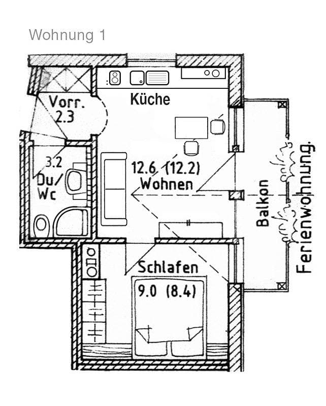 Foto 10 von 10: Gästehaus Obinger - Vier Sterne Ferienwohnung mit 35 qm, Nr. 1,  Die Gemütliche