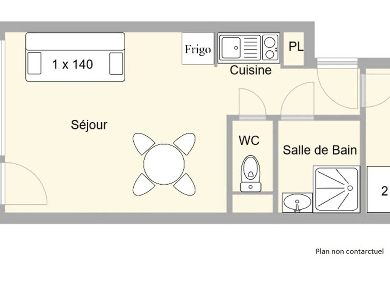 Foto 3 von 15: Studio Kabine Les Saisies 4 Pers, nahe Pisten