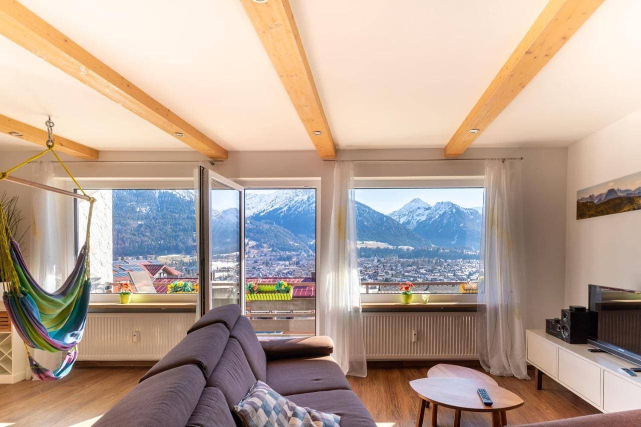 Panoramablick mit Balkon, große Sauna, Alpenjuwel 2 Oberstdorf 1