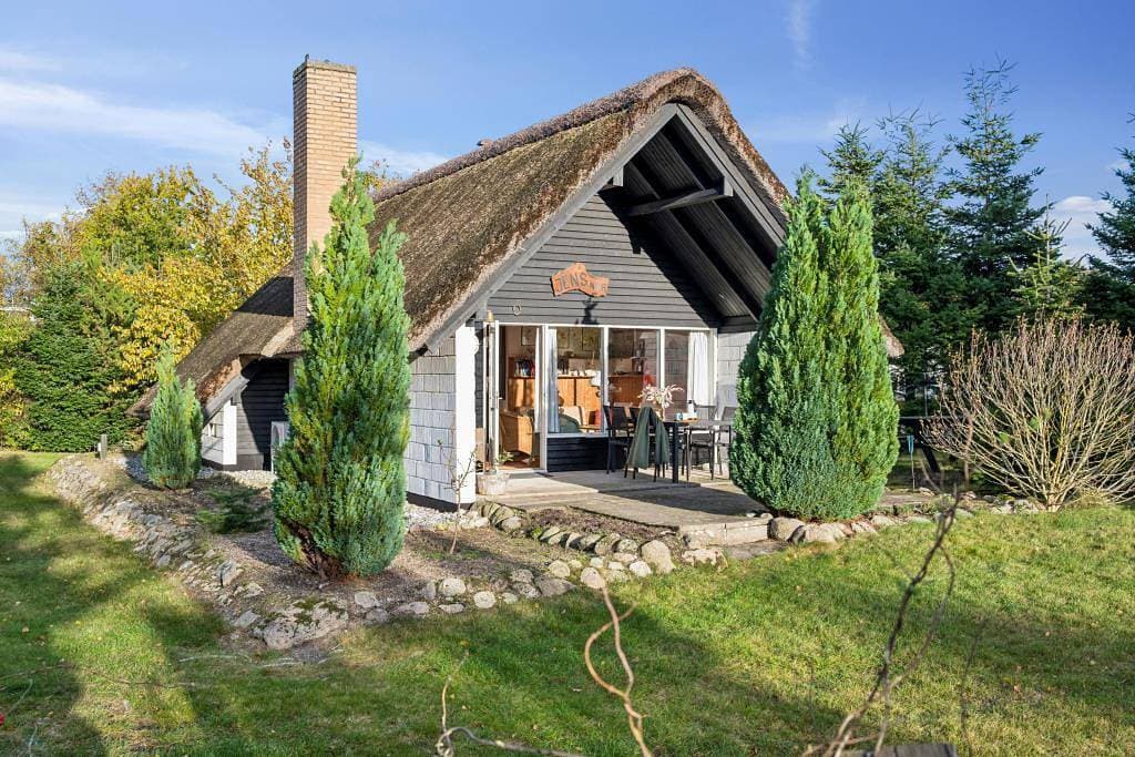 Authentisches Ferienhaus mit Reetdach und eingezäuntem Grundstück bei Ebeltoft 1