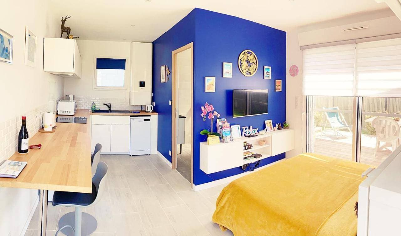Studio La Fontaine cosy et climatisé 2 personnes 1