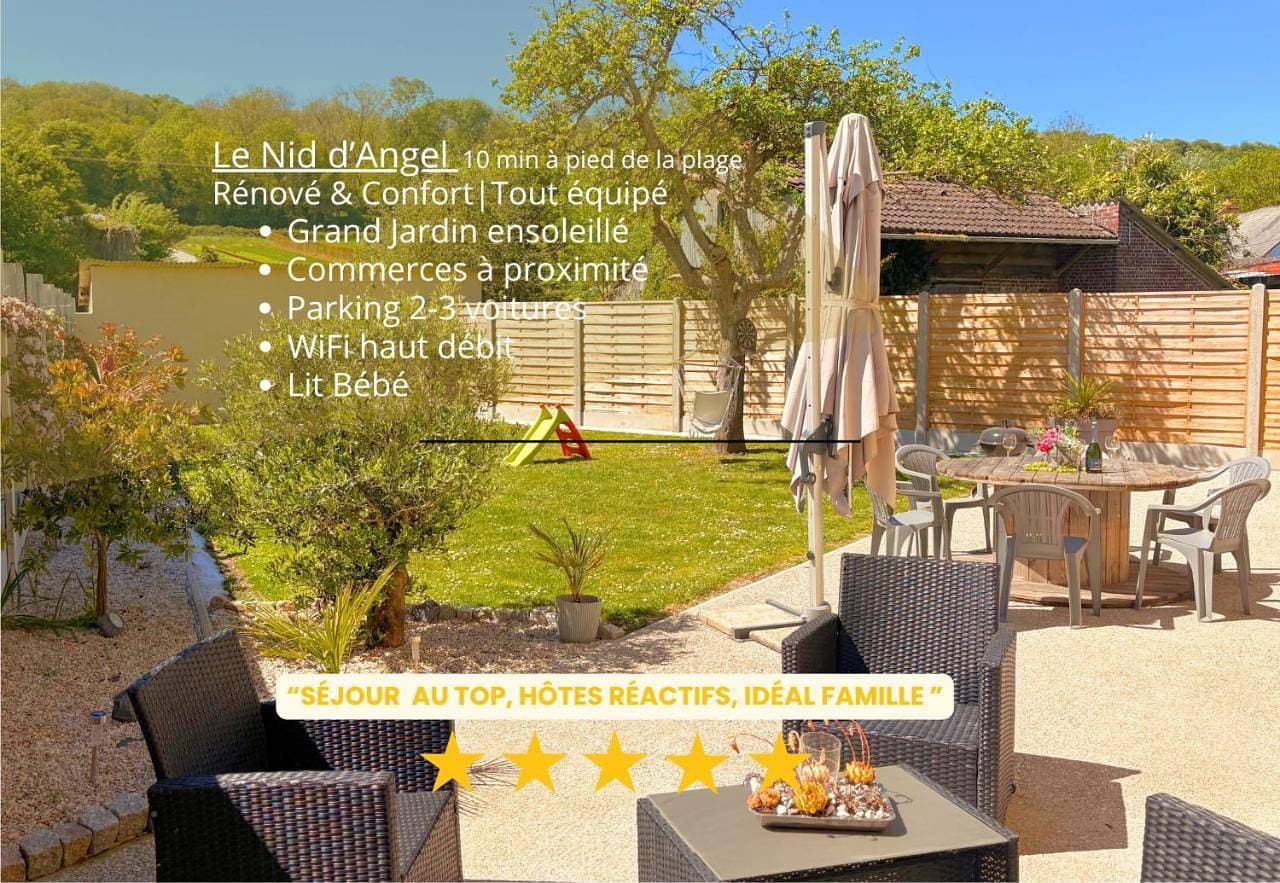 Grande MAISON avec JARDIN & PARKING, tout équipé et confort - 10 min à pied de la mer - Le "Nid d'Angel" 1