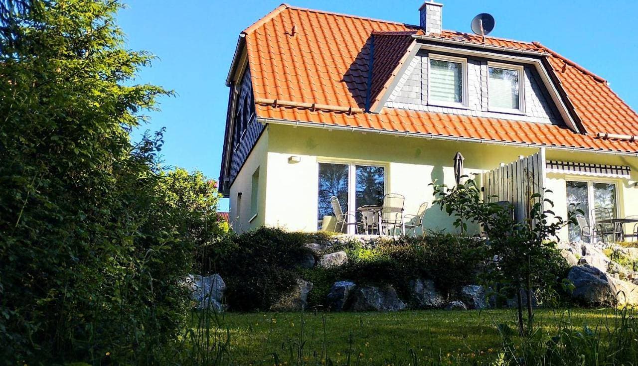 Behagliches Ferienhaus Zaunkönig -mit Kamin und Sauna- Blick über das romantische Bodetal 1