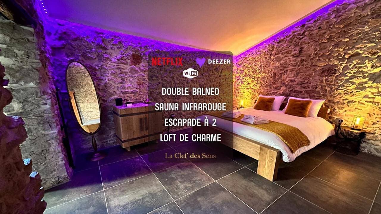 Loft Romantique la Clef des Sens - Sauna et Balnéo privatifs 1
