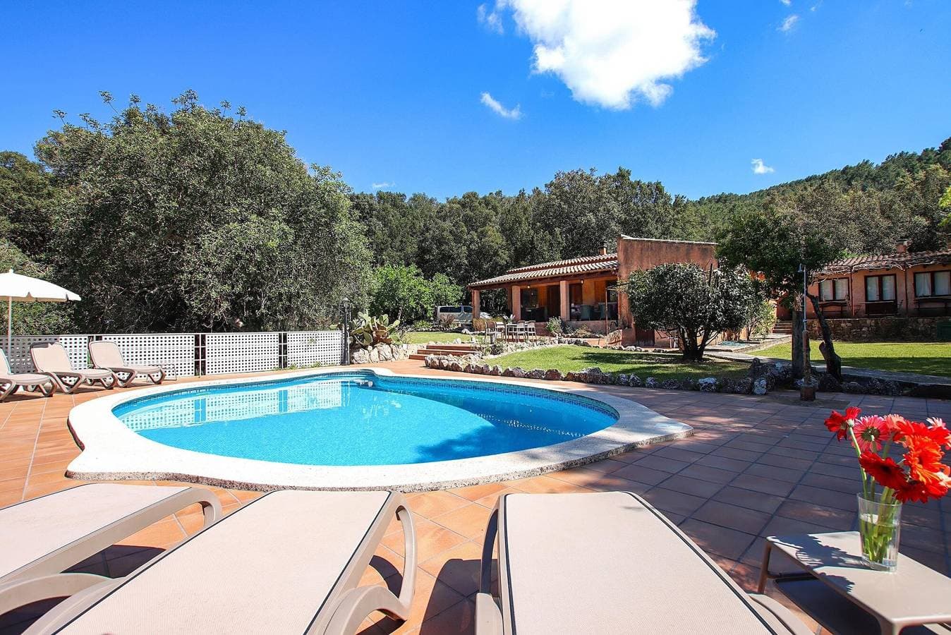 Foto 2 von 27: Finca Casa Porqueres mit Bergblick, Pool und WLAN