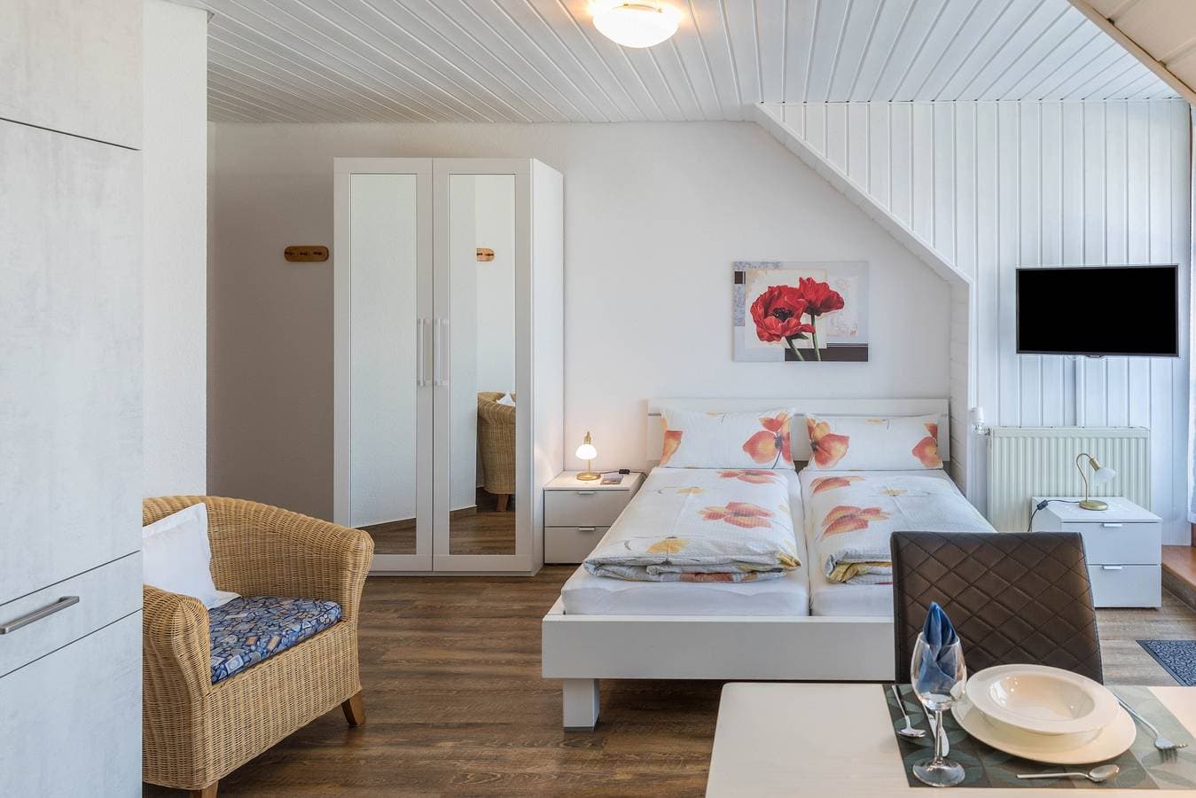 Foto 5 von 15: Einzimmerwohnung "Baur Nr. 2" mit Wlan und Balkon; Parkplatz vorhanden