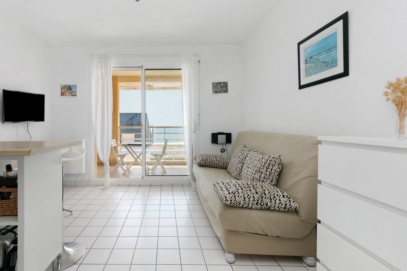 Foto 2 von 25: Helles Studio mit Meerblick "Hafen und Strand"