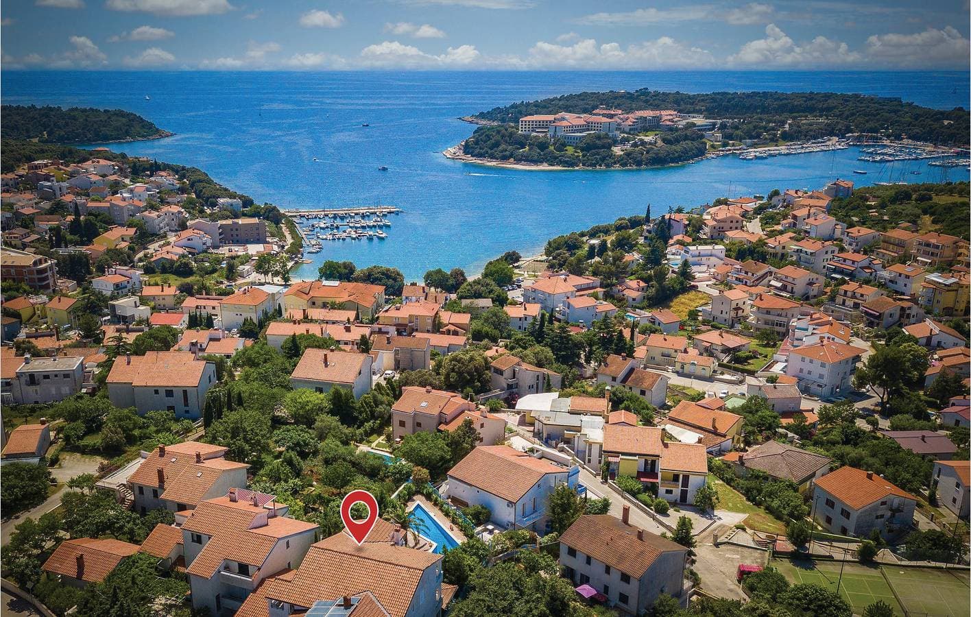 Gemütliche 2-Zimmer-Wohnung mit Pool, WLAN und Parkplatz in der Nähe des Strandes Havajka 1