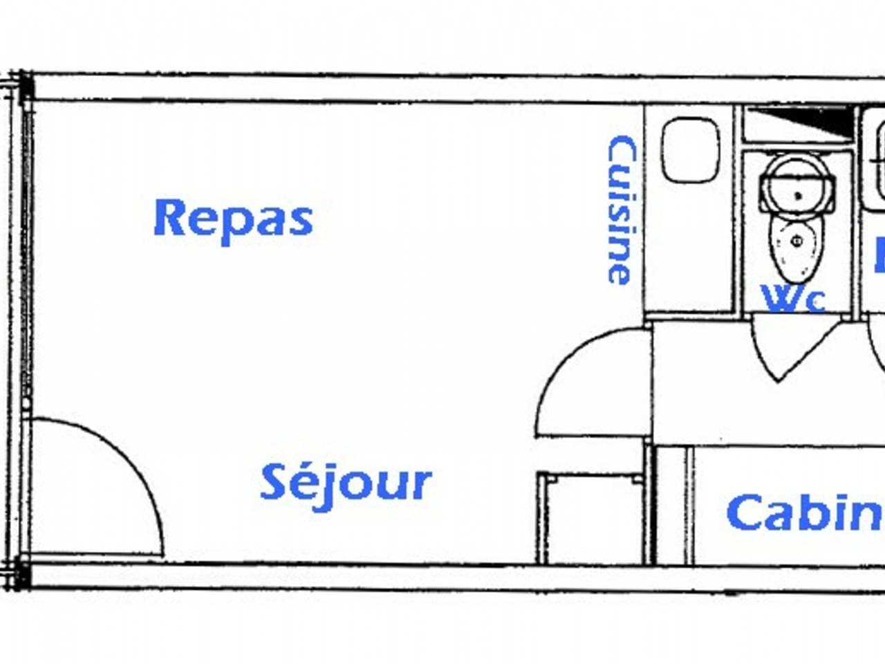 Foto 4 von 17: Nettes Studio mit Kabine und geschlossenem Garage in Les Saisies