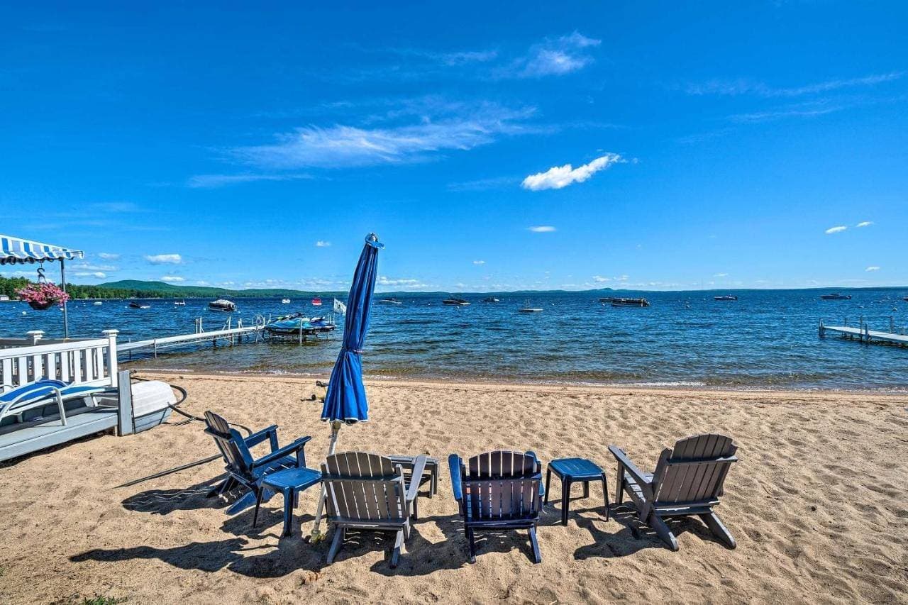 Beachfront Sebago Cottage w/ Deck + Grill! 1