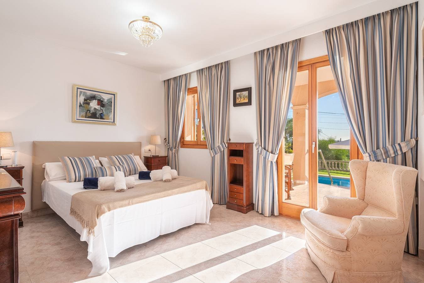 Foto 12 von 27: Villa "Vista Mar y Tierra" mit Meerblick, Pool, Garten, Klimaanlage und WLAN