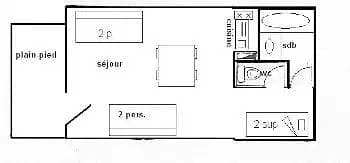 Foto 2 von 9: Studiokabine 3/4 pers - Le Squaw Valley -014Sq- Plagne Villages