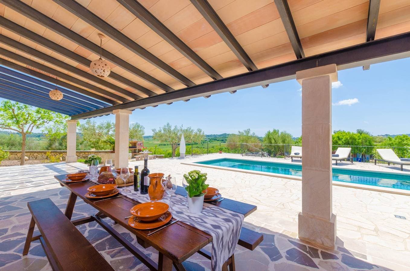 Foto 8 von 41: Son Roca - Ferienhaus mit privaten Pool in Montuïri. WiFi gratis