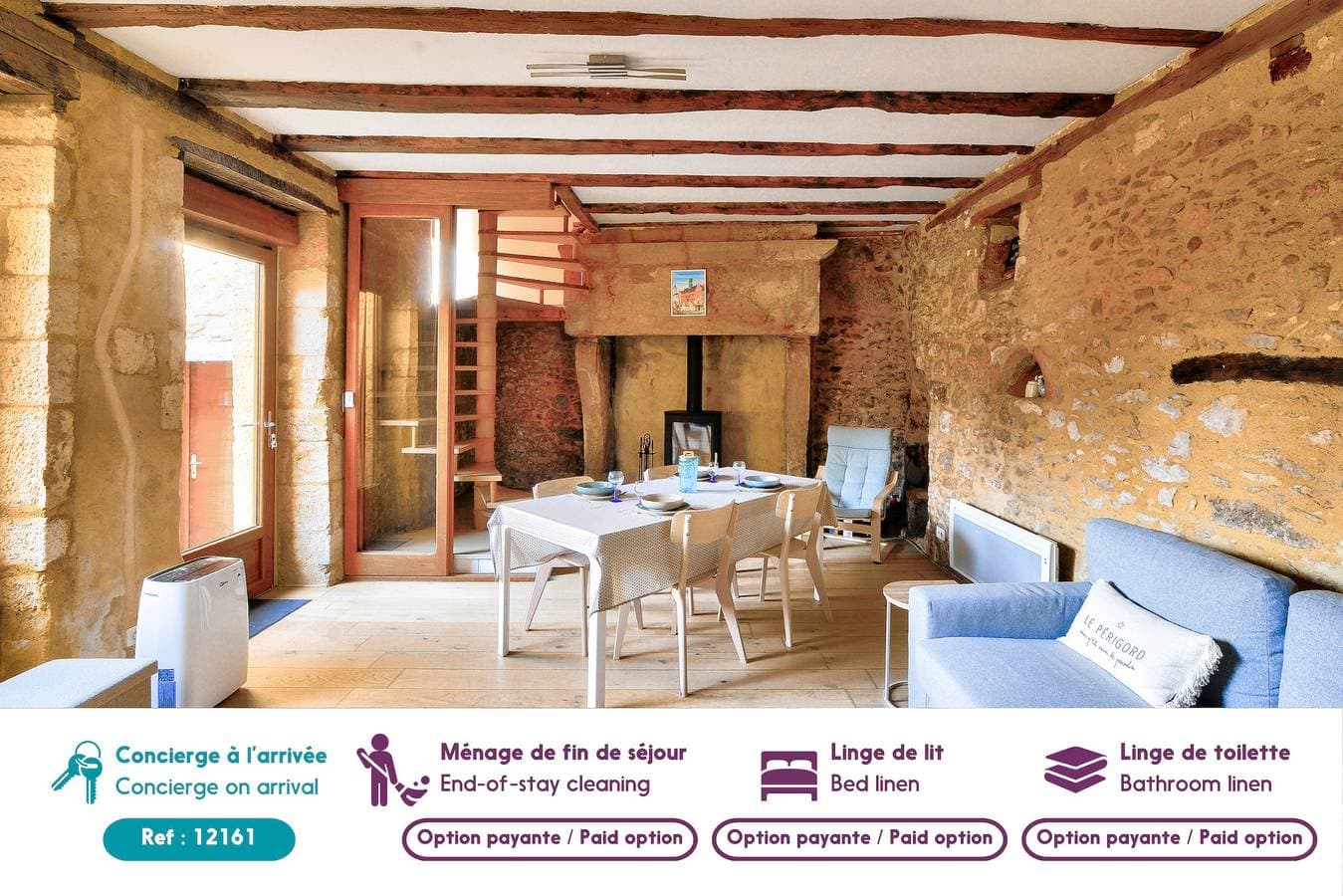 Foto 4 von 25: Maison en pierre avec piscine et terrasse pour 6