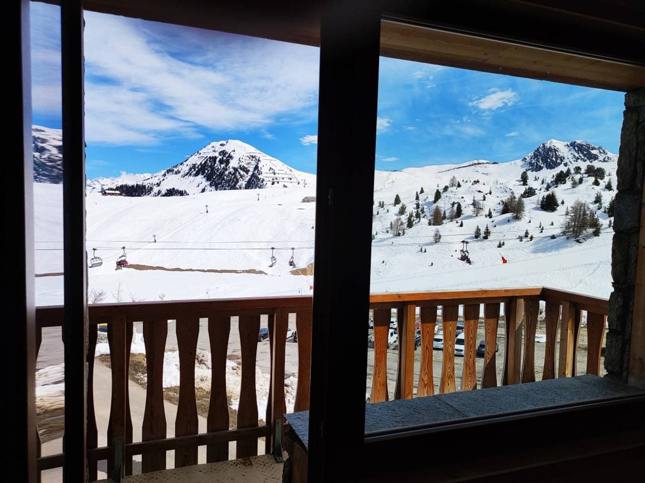 Foto 8 von 12: Studio in Plagne Villages, Pisten Zugang, Balkon