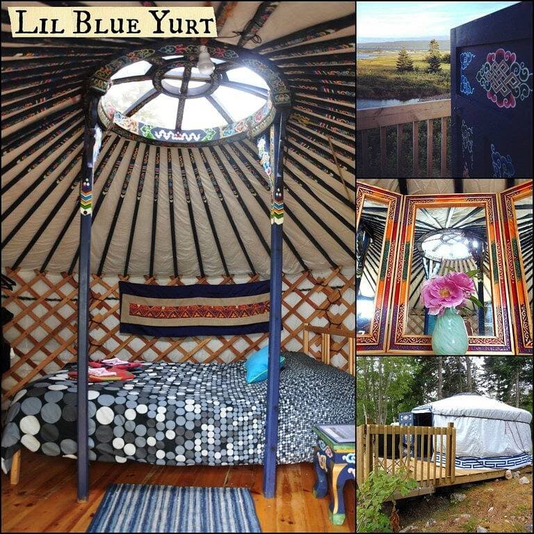 Kleine blaue Jurte im Cabot Shores Wilderness Resort 1