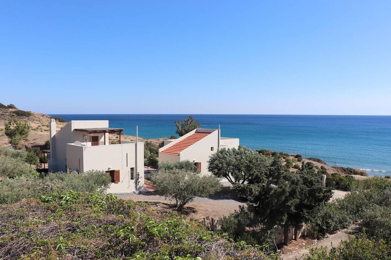 Traumhafter Blick auf Landschaft und Meer - Ferienhaus Keratokampos, Kreta 1