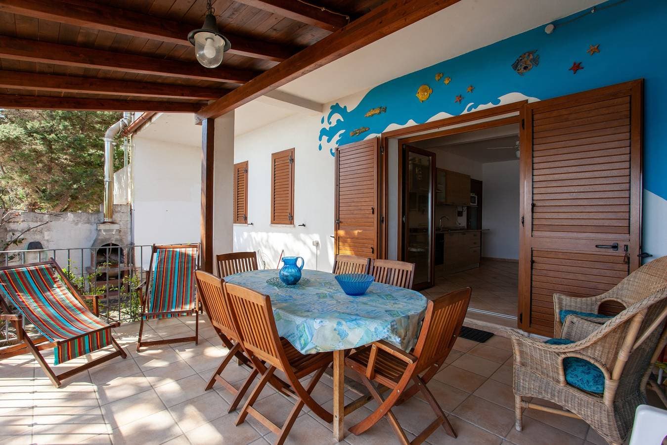 Foto 5 von 25: Ferienhaus Casa sulla Spiaggia 1 mit Meerblick, Terrassen und Garten