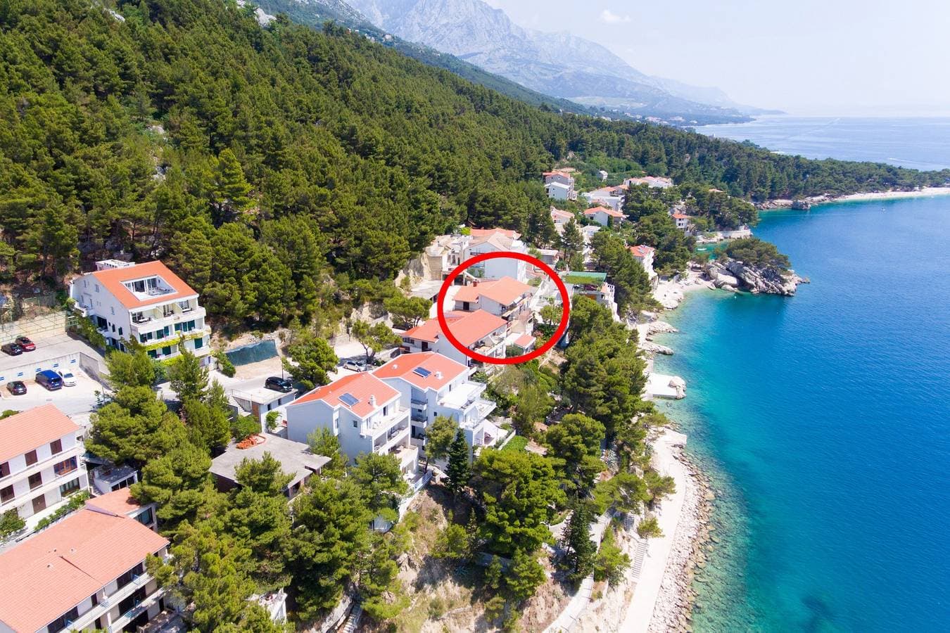 Foto 2 von 26: Studio Appartement mit Balkon und Meerblick Brela, Makarska -b