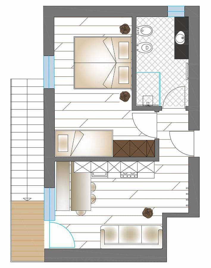 Foto 4 von 15: Two-Bedroom Apartment (4 Adults)