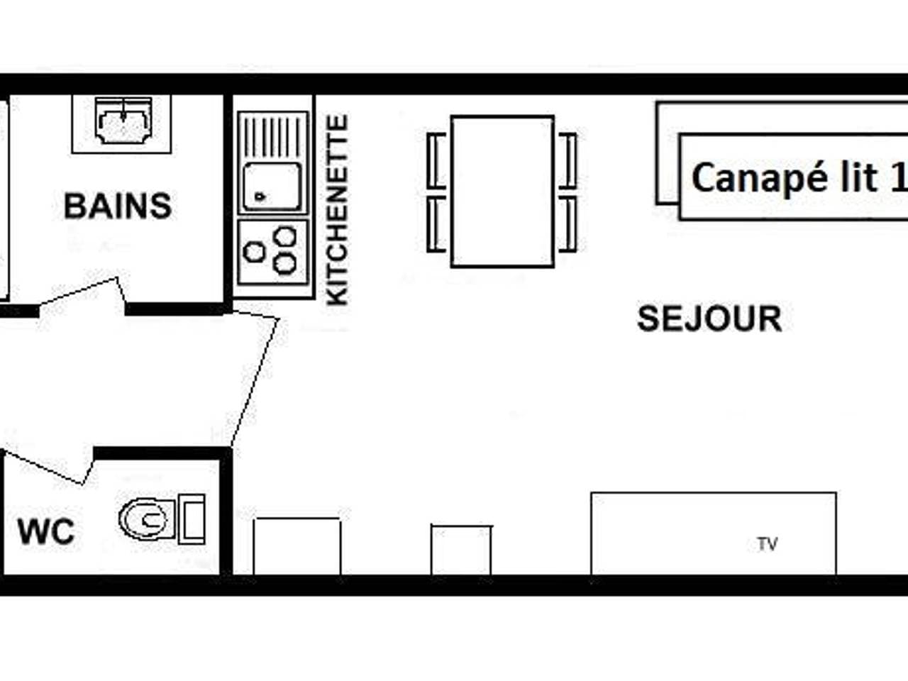Foto 3 von 15: Gemütliches Studio für 4, nahe Zentrum Les Saisies