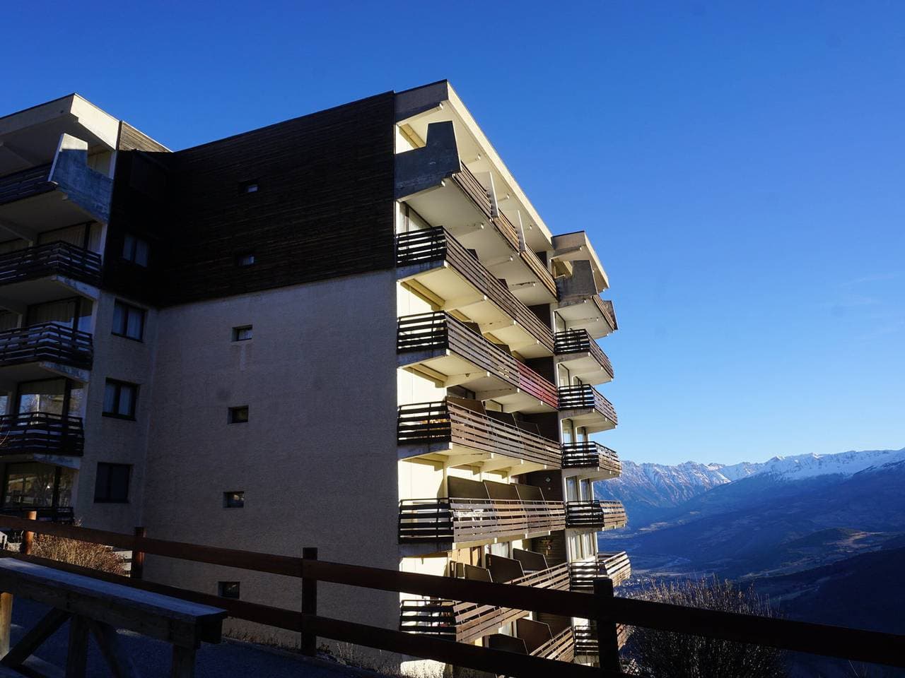 Foto 5 von 12: Studio für 4 Pers. in Pra-Loup, nahe Pisten, Talblick
