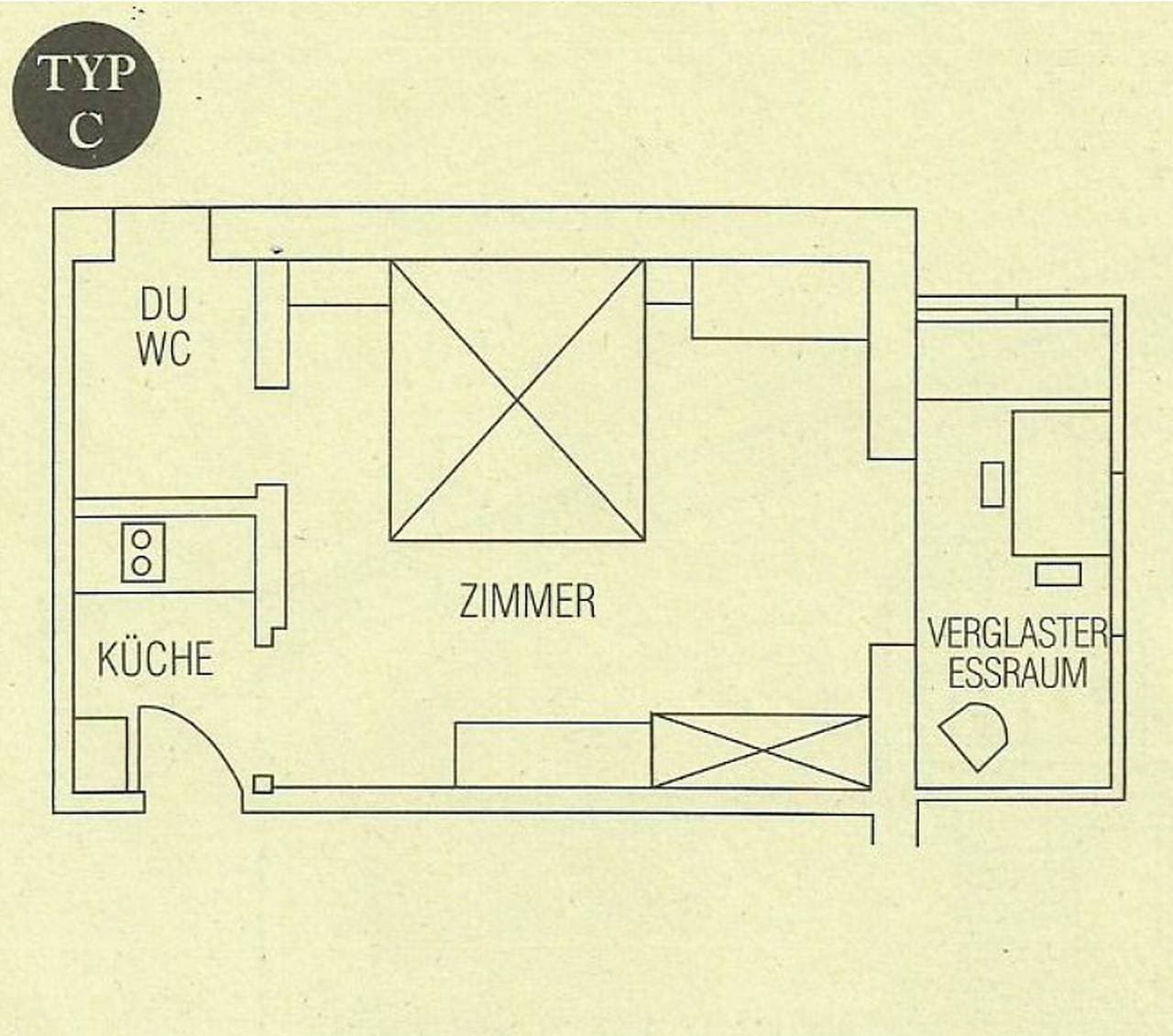 Foto 13 von 13: Einzimmerapartment 'Appartement Typ C Haus Pöder' mit Bergblick