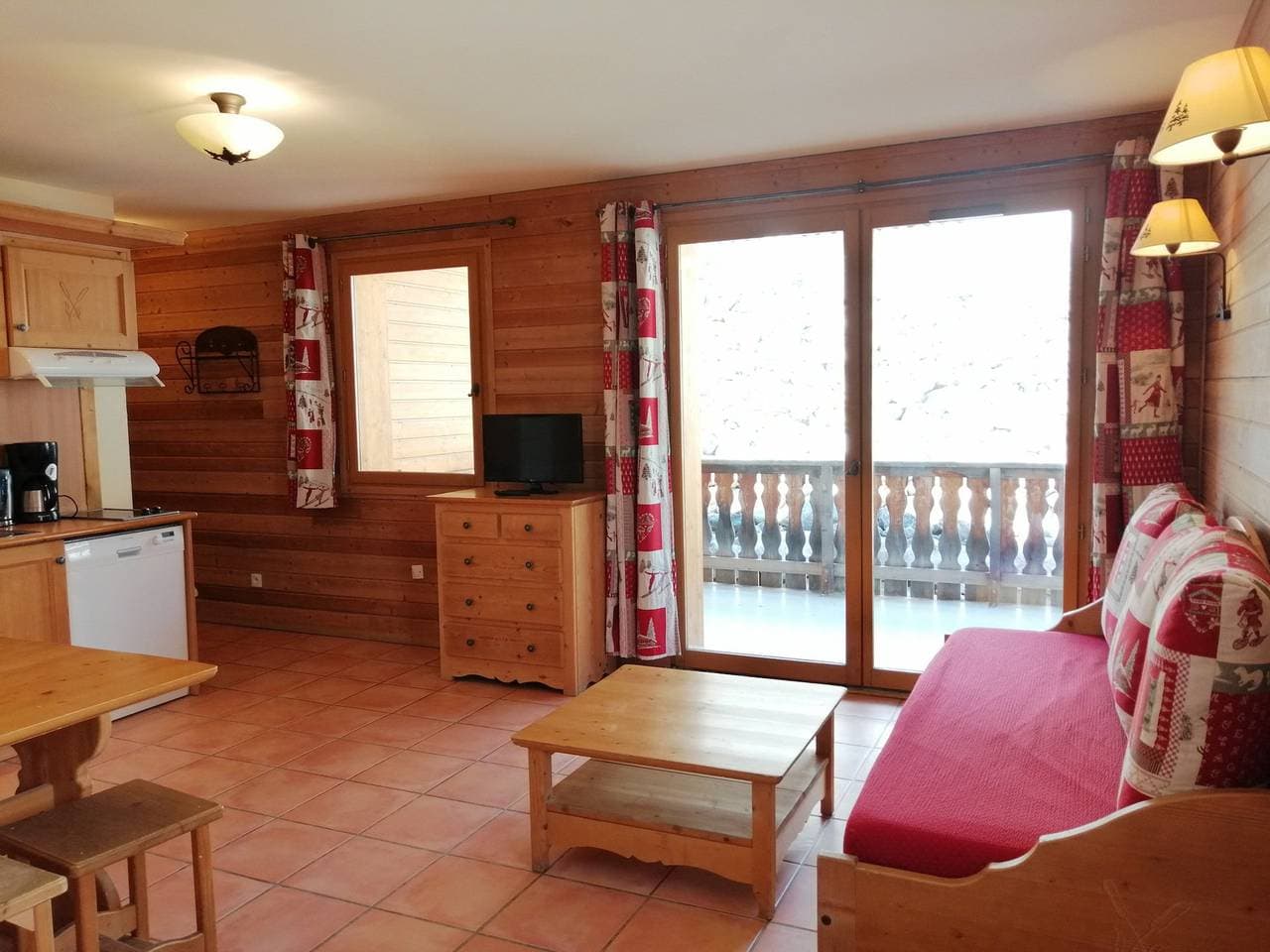 Foto 2 von 10: Großes Bergstudio für 4 Personen mit Balkon in Pra Loup
