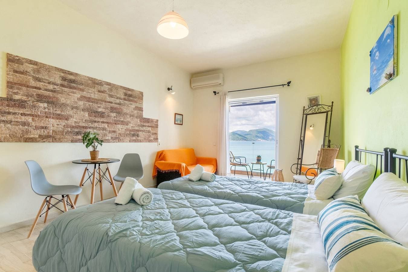 Foto 12 von 23: Einzimmerapartment 'Nikos Seaside 5' mit Meerblick, WLAN und Klimaanlage
