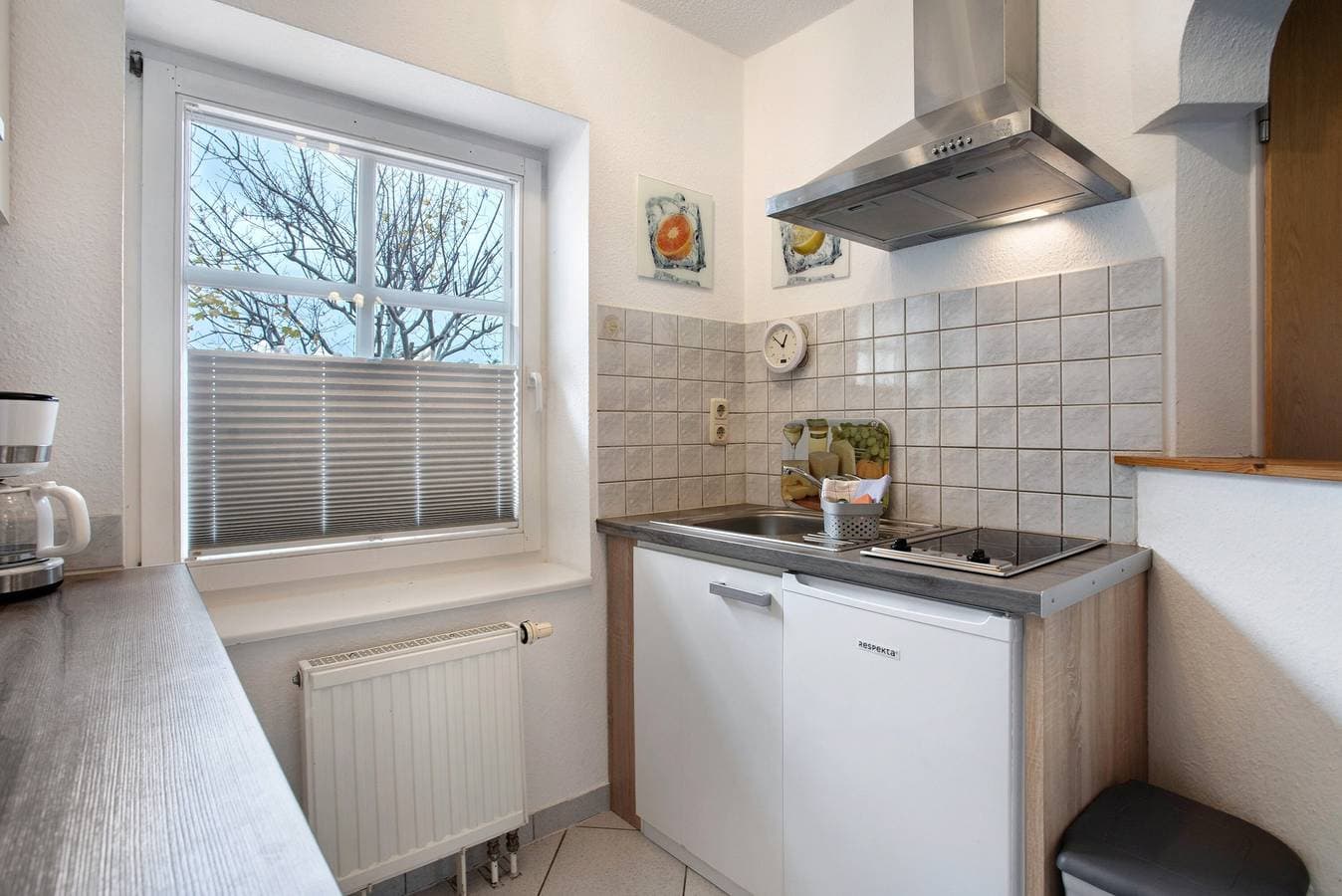 Foto 11 von 19: Einzimmerapartment 'Bäckerhus - Ferienwohnung 3' mit Gemeinschaftsterrasse und Garten