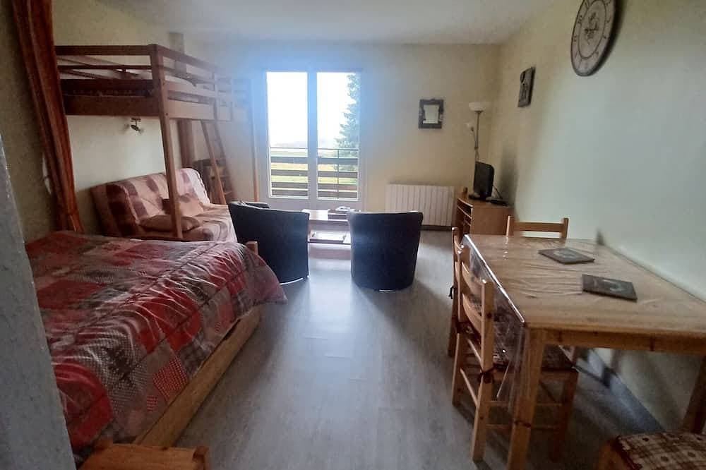 Foto 3 von 15: Studio in Besse-et-Saint-Anastaise mit Parkplatz und Blick auf die Cantal-Berge
