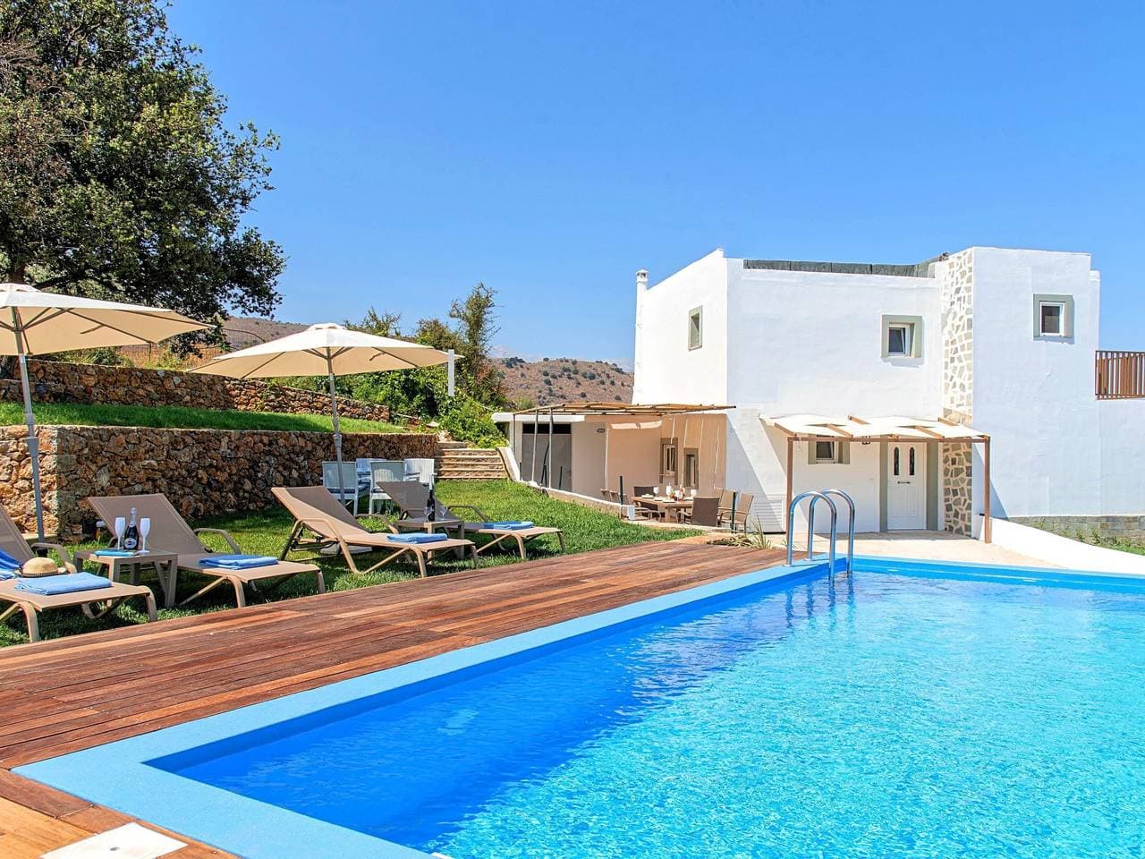 Georgioupolis Blaue Villa Privater Pool 1