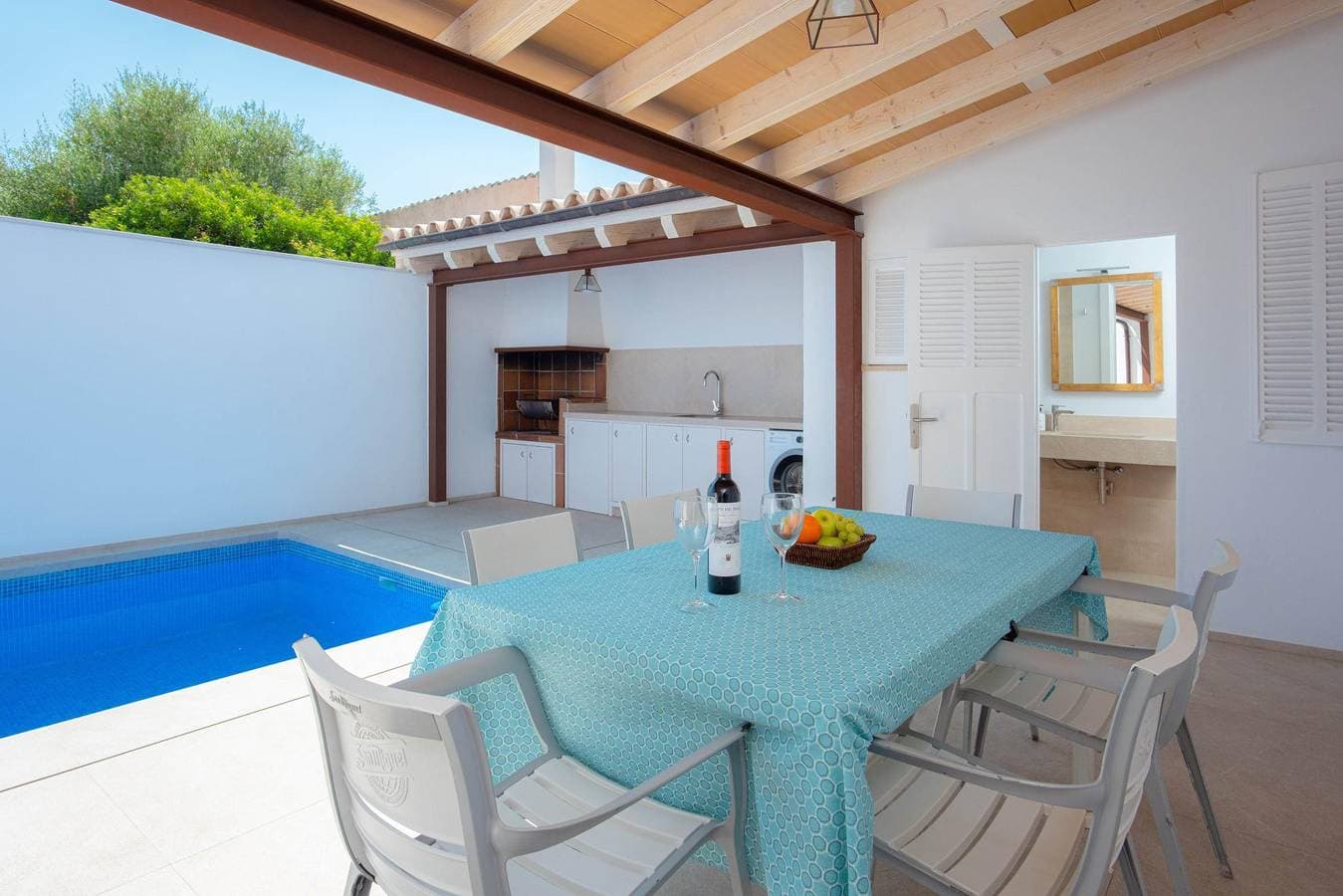Foto 5 von 32: Sestanyolet - Ferienhaus mit privaten Pool in S'Estanyol (Llucmajor). WiFi gratis