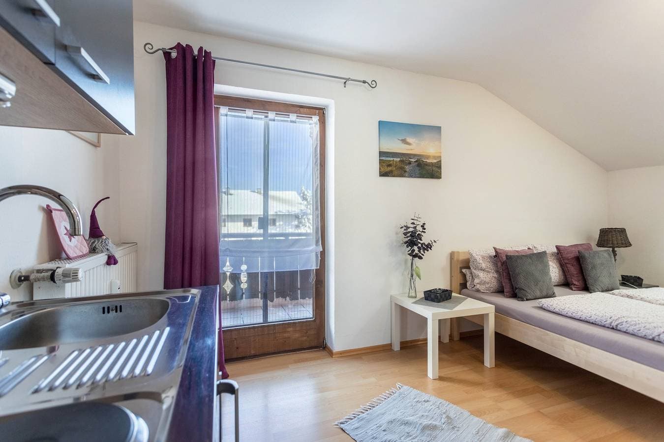 Foto 6 von 16: Einzimmerapartment 'Bergblick' mit Balkon und WLAN