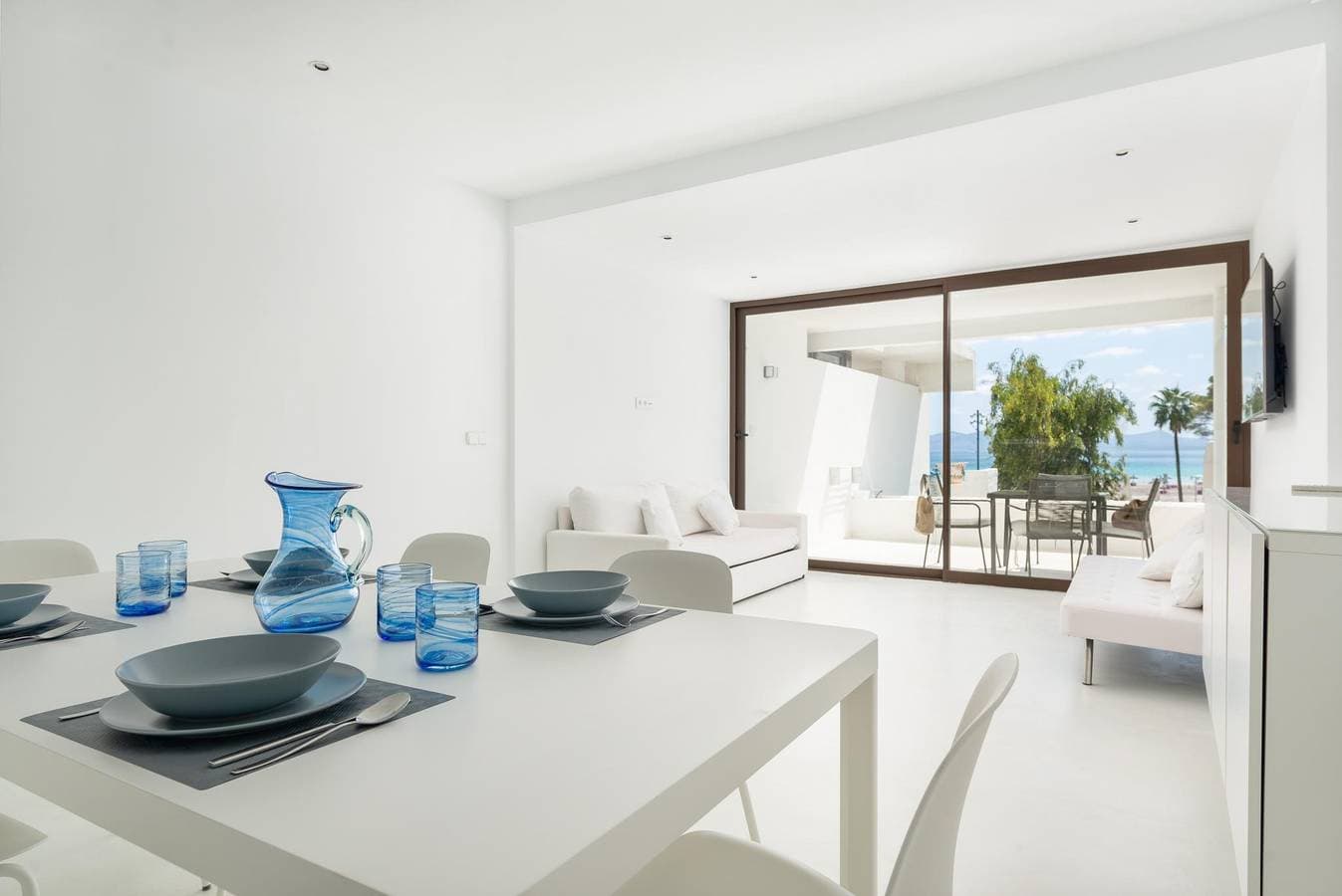 Foto 8 von 27: Sa Nacra - Modernes Apartment mit fantastischem Meerblick, nur 50 m vom Strand entfernt. Ideal für Paare. WiFi gratis