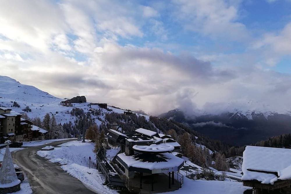 Foto 10 von 10: Gemütliches Studio in Plagne Villages nahe Pisten, Balkon, 4 Pers