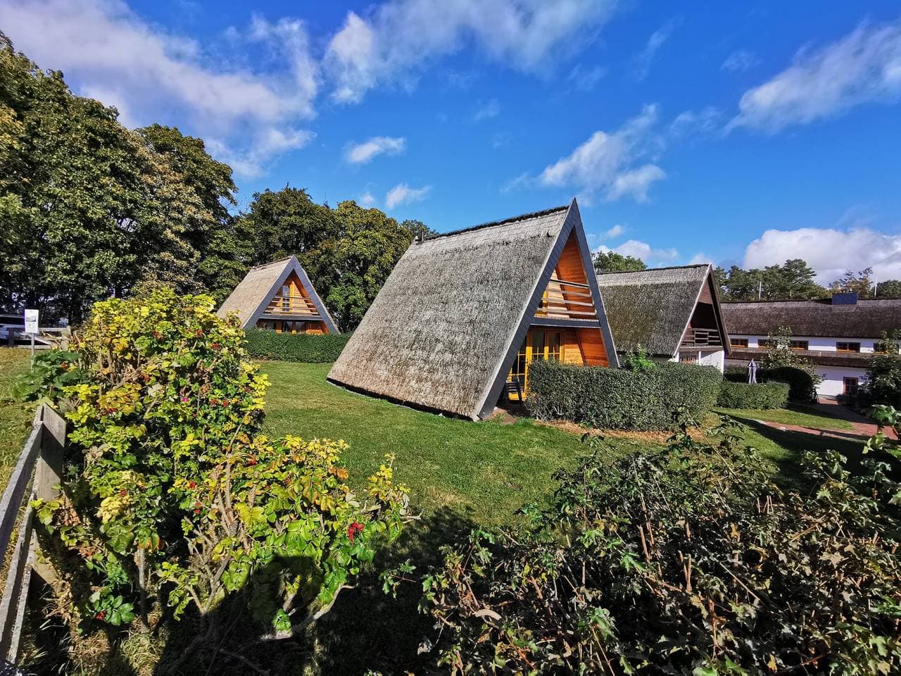 Foto 11 von 20: Reetdach Ferienhäuser Rügen - Haus 2 (53qm mit Schlafzimmer mit 4 Schlafplätzen, offener Wohnbereich mit Küche und Meerblick -max 4 Personen)