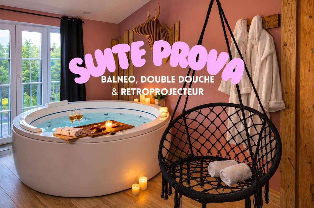 Suite romantique & spa Prova - Love room - Rétroprojecteur Netflix 1