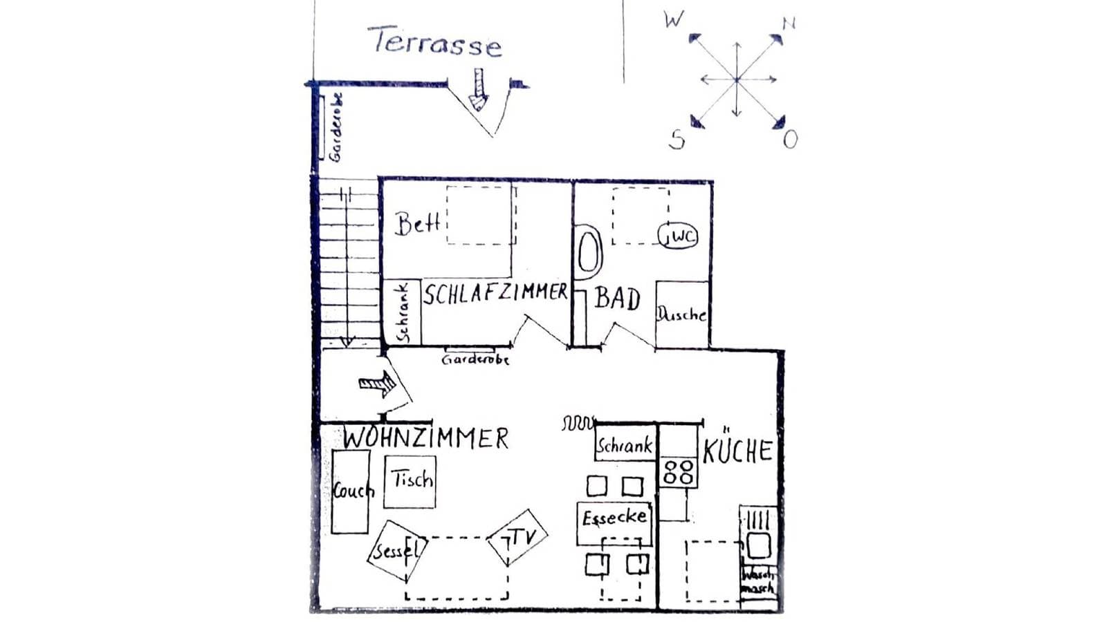 Foto 12 von 12: Ferienwohnung Silbermöwe mit Gemeinschaftsterrasse, Gemeinschaftsgarten und Wi-Fi