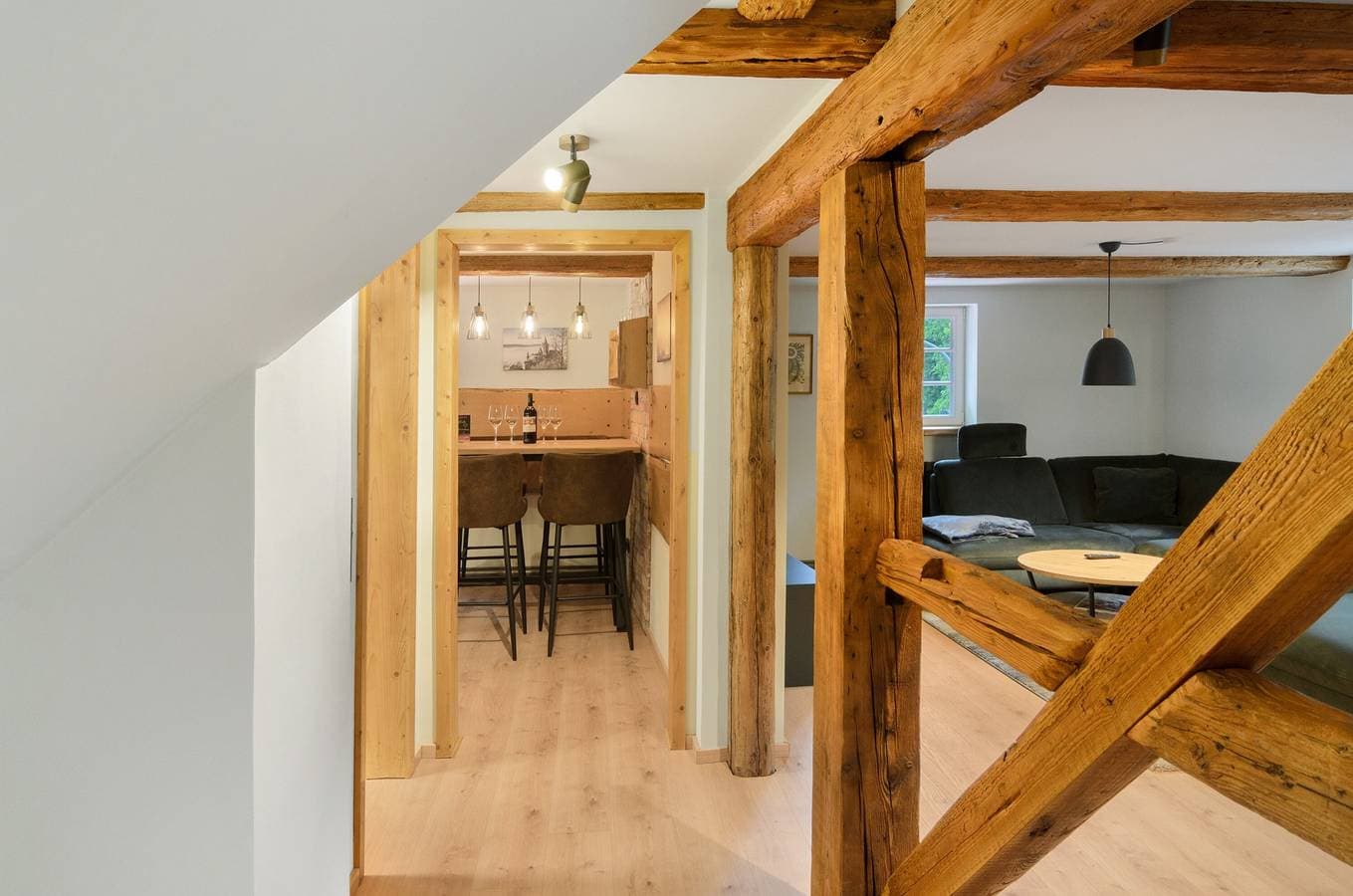 Foto 12 von 41: Apartment 'Altes Höhlenführerhaus' mit Bergblick, Gemeinschaftsterrasse und WLAN