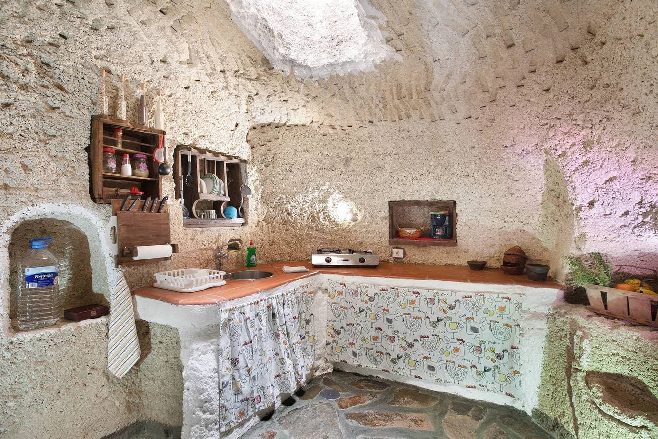 Foto 4 von 27: Haustierfreundliches Ferienhaus Casas Cueva Alfer 2 mit Meerblick, Garten und WLAN