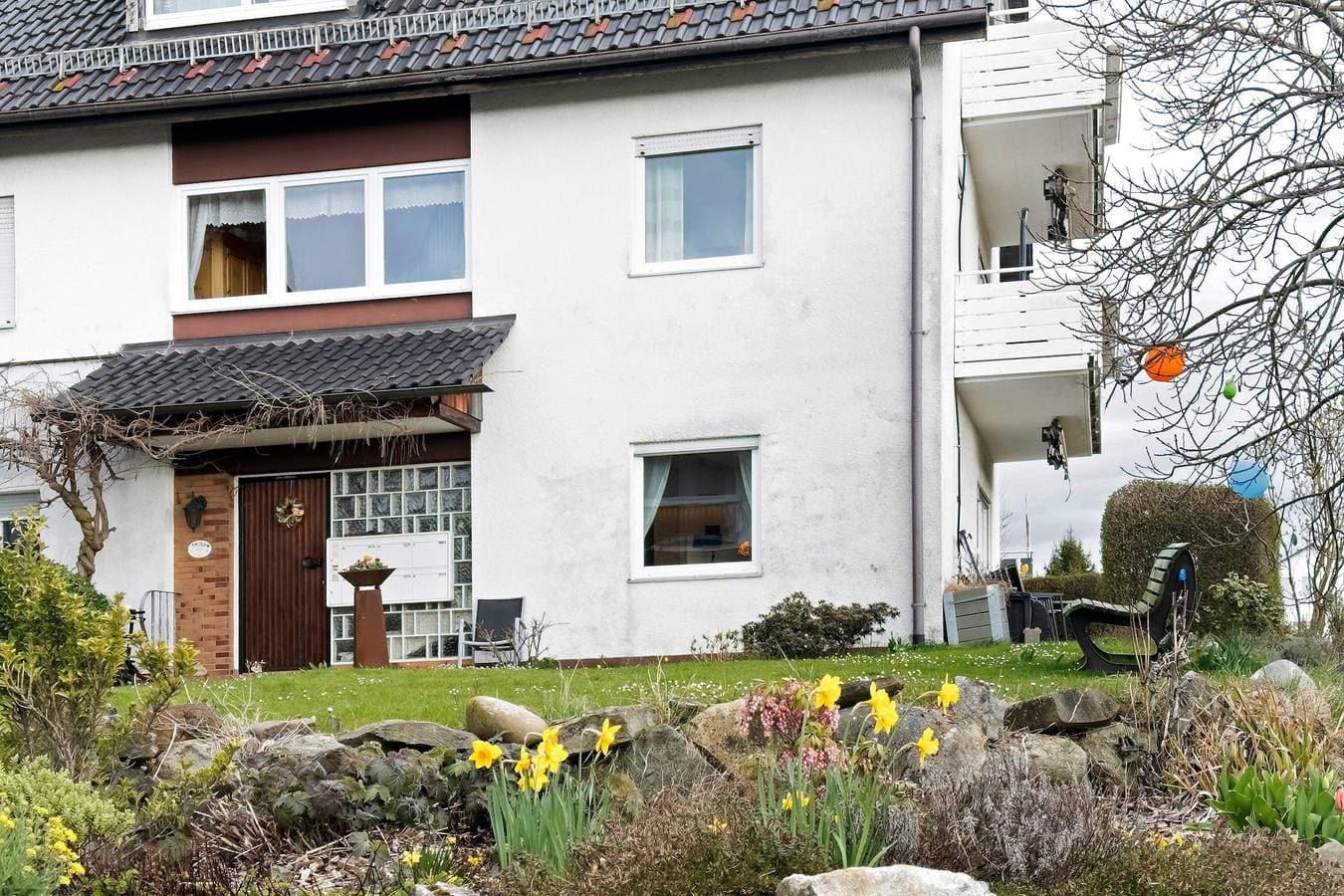 Foto 4 von 33: Ferienwohnung 2 Marschall mit Gemeinschaftsgarten, Balkon und WLAN