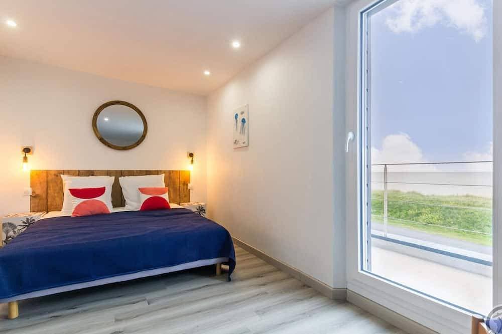 Haus am Meer in Saint-Marcouf mit Balkon, Internet und Parkplatz 1