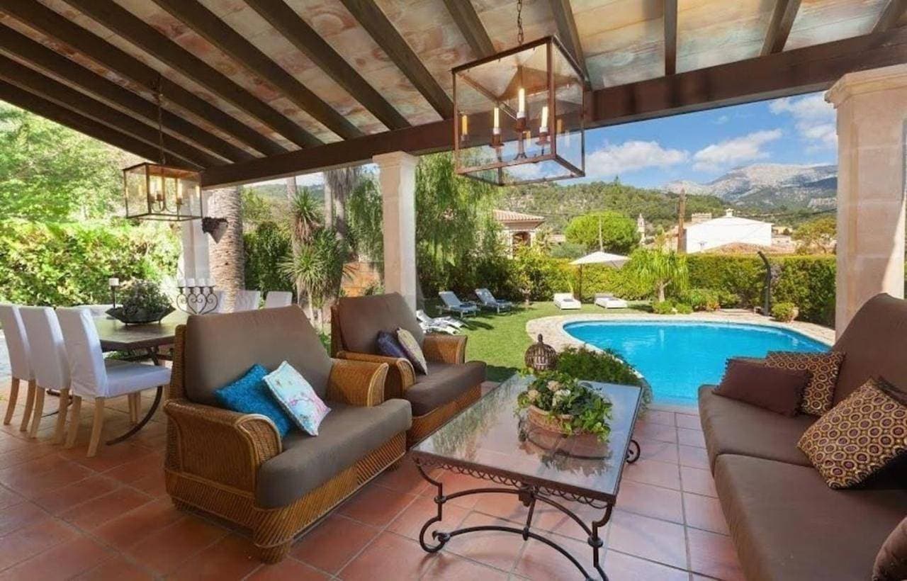 Foto 7 von 23: Ferienhaus in Mancor De La Vall mit Terrasse und Garten und Bergblick