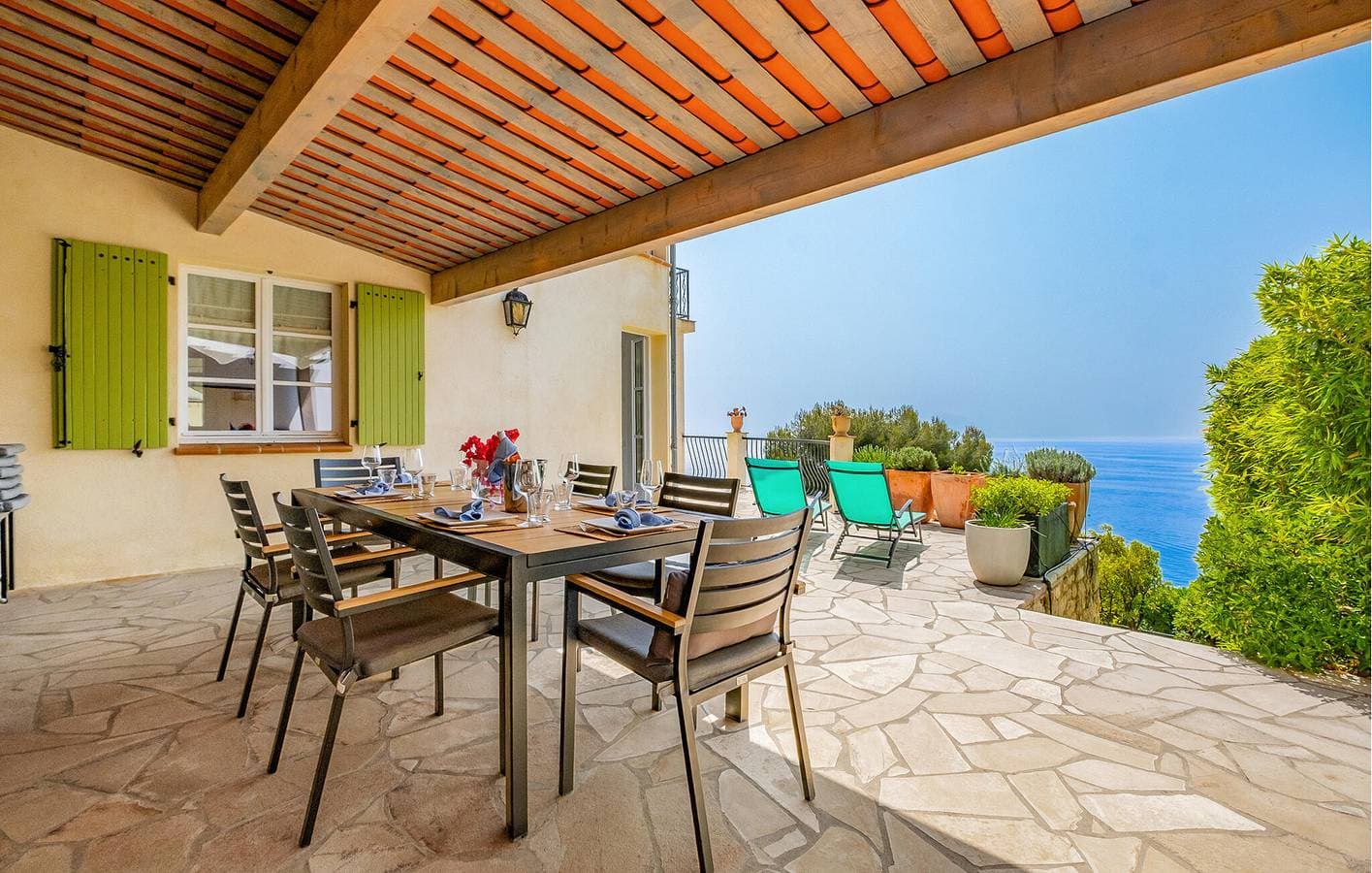 Foto 7 von 23: Apartment mit Meerblick, Pool, WiFi und Parkplatz - Èze