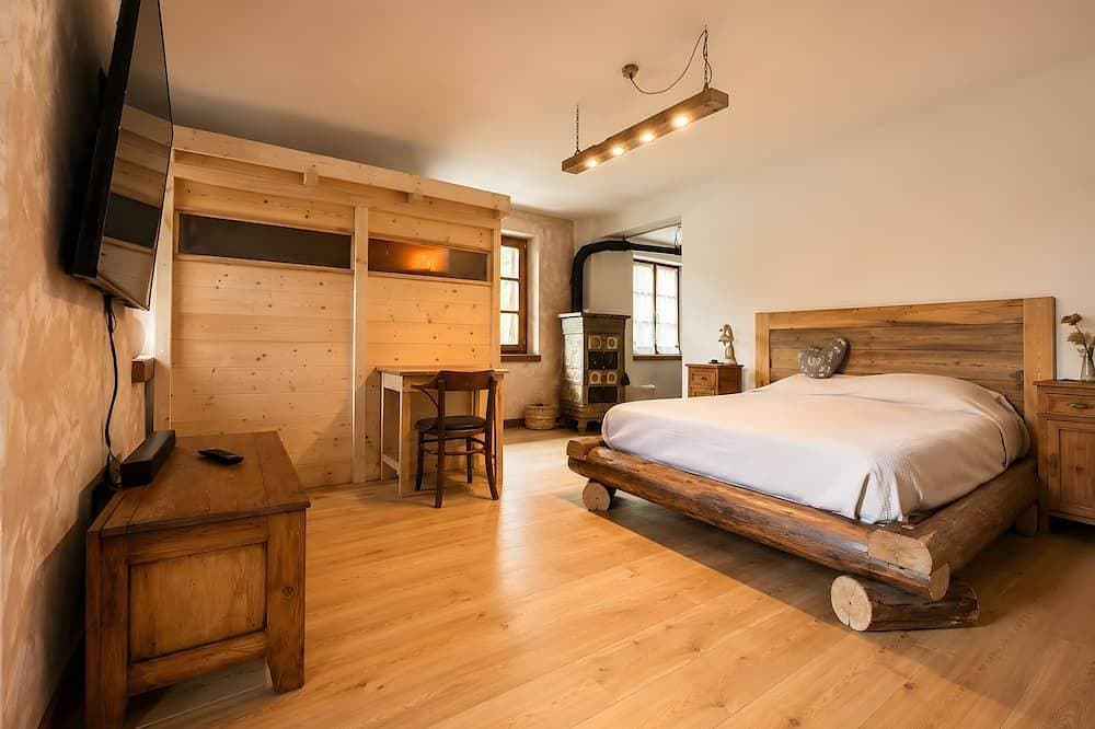 Foto 2 von 25: Zimmer „Camera Stella Alpina“ mit Bergblick, WLAN und Klimaanlage